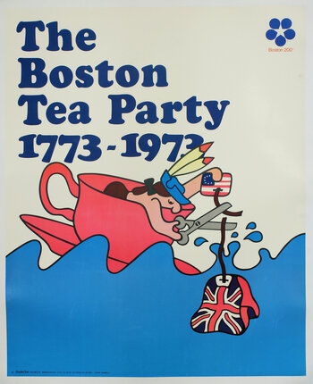 a poster of a tea party