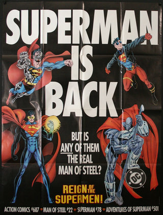 a poster with superheroes on it