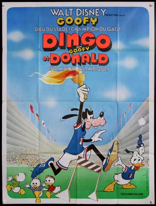 a movie poster of a cartoon character running