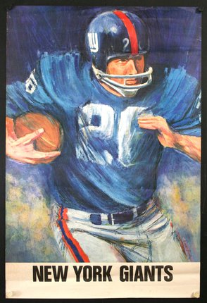 a painting of a football player
