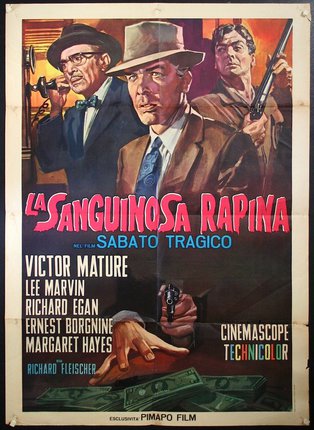 a movie poster with a few men holding guns