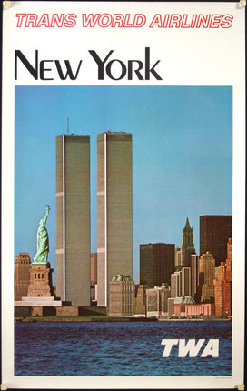 a magazine cover with two towers