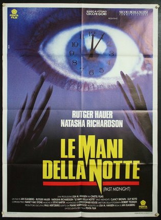 a movie poster with a clock and hands