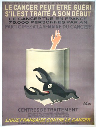 a poster of a cancer patient