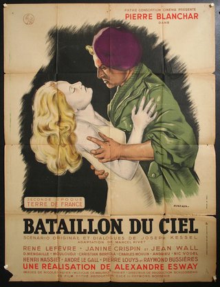 a poster of a man holding a woman