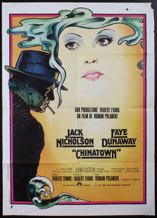 a movie poster with a man smoking a cigarette