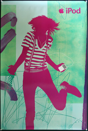 a poster of a woman jumping