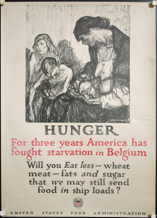 a poster with a woman and a child