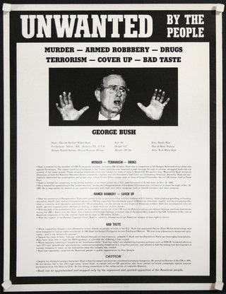a poster of a man with his hands up