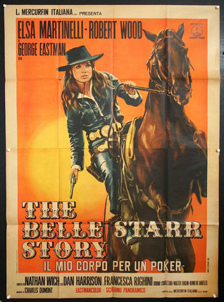 a poster of a woman on a horse