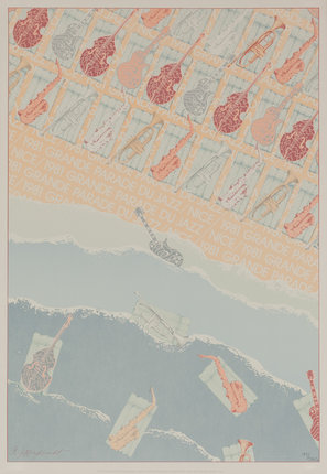 a poster with musical instruments