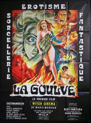 a movie poster with a woman in a fire