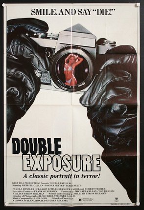 a movie poster of a woman holding a camera