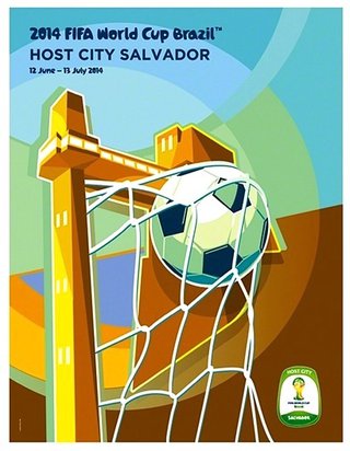 a poster of a football goal