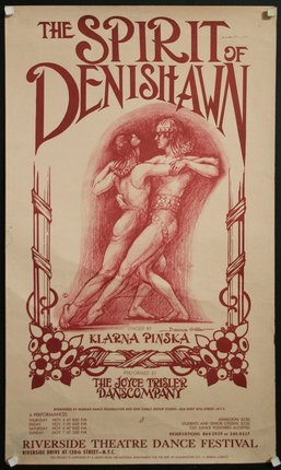 a poster with a couple of men dancing