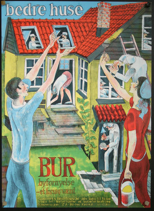 a poster of a house painting