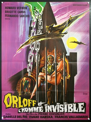 a movie poster with a man in a cage