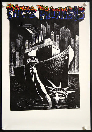 a black and white poster of a ship