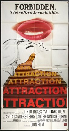 a poster with a woman's face and mouth