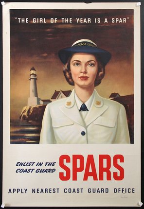 a poster of a woman in a uniform