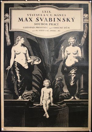 a poster with a child and a woman