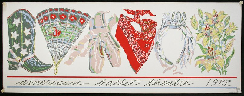 a poster with a variety of ballet shoes and headbands