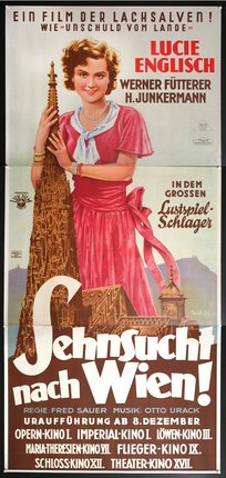 a poster of a woman holding a tower