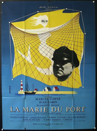 a poster of a man in a hat and a net
