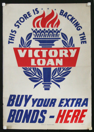 a poster with a torch and text