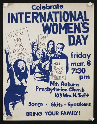 a poster for women's day