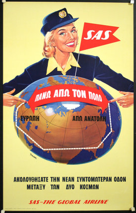 a woman pointing at a globe