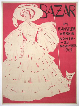a poster of a woman and a dog