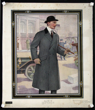 a man wearing a long coat and hat