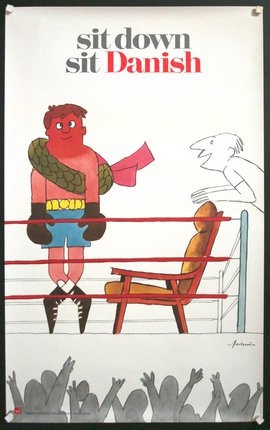 a poster of a man in a boxing ring