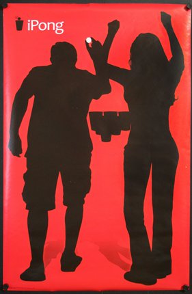 a silhouette of a man and woman holding cups