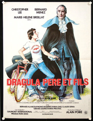 a poster of a man and a man on a bicycle