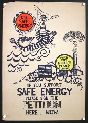 a poster with a person holding a boat