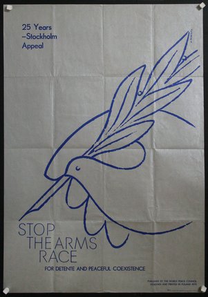a poster with a bird drawn on it