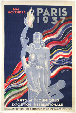 a poster with a woman holding a flame
