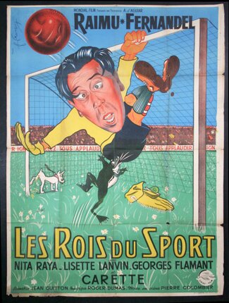 a movie poster of a man falling from a net