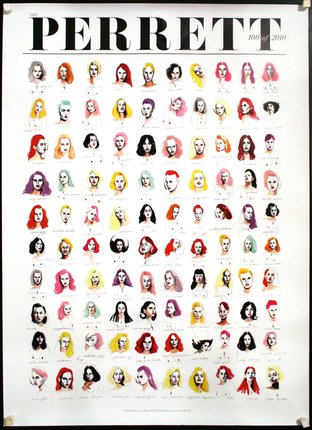a poster of different colored hair styles