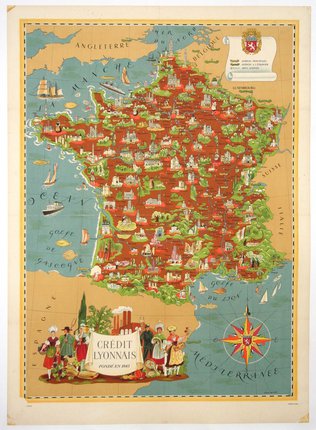 a map of france with many cities