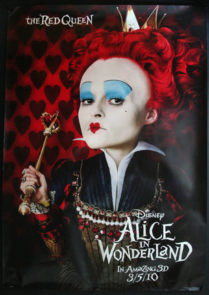 a poster of a woman with red hair and a scepter
