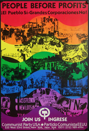 a poster with rainbow colors