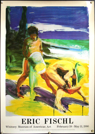 a painting of people on the beach
