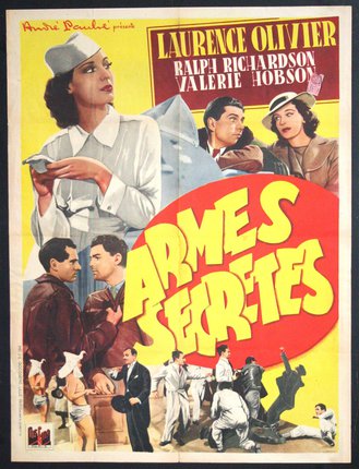 a movie poster with a woman and a group of men