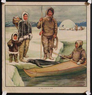 a poster of a family on an ice floe