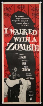 a movie poster with a person in the background