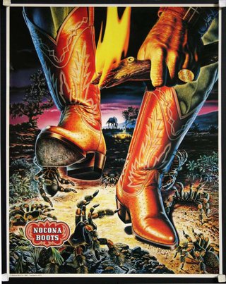 a poster of a cowboy boots