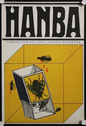 a poster with a bee on a box